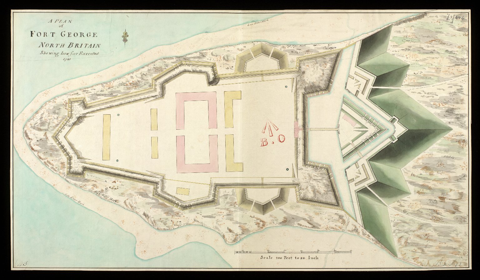 A Plan of Fort George North Britain : shewing how far executed 1753 [copy] [1 of 1]